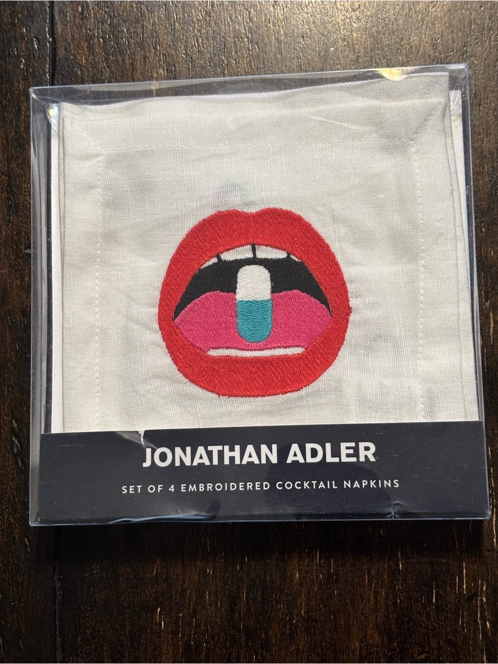 NIB Jonathan Adler Set of 4 Cocktail Napkins
